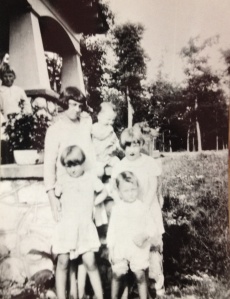 Toomes Children on the porch, ca. 1930